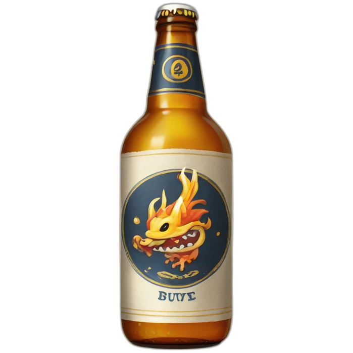 dracaufeu buvant une biere emoji