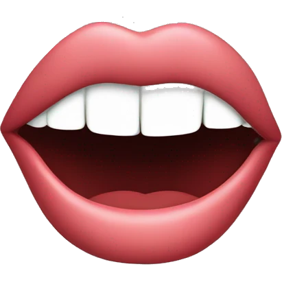 Lips tucked in emoji