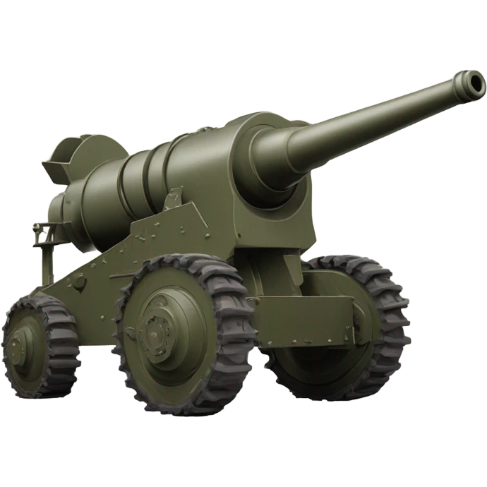 203 mm howitzer M1931 (B-4) (ww2 era russian artillery howitzer) pointing to the sky emoji