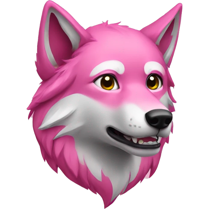 pink wolf  emoji