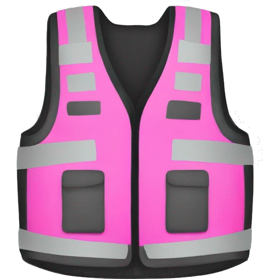 Pink saftey vest emoji