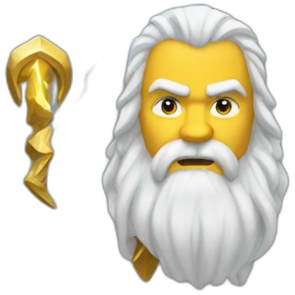 Zeus and lightning bolt  emoji