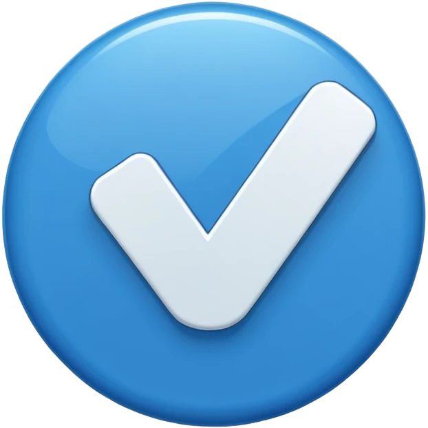 Verificado azul redondo  emoji