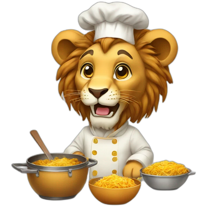 lion cook new year emoji