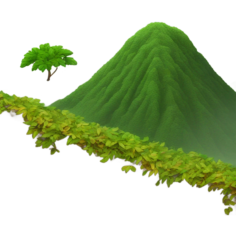 Wet hill with leaves on it emoji