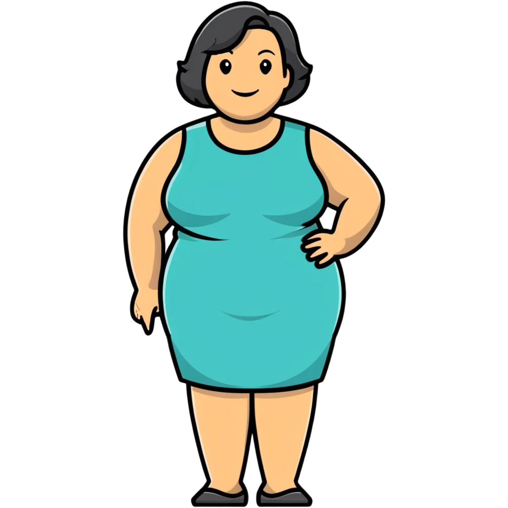 Middle-aged woman with a fuller figure, mid-40s emoji