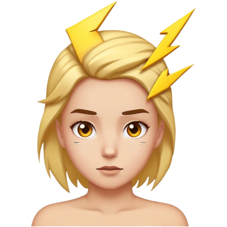 Девушка с молнией на лбу  emoji