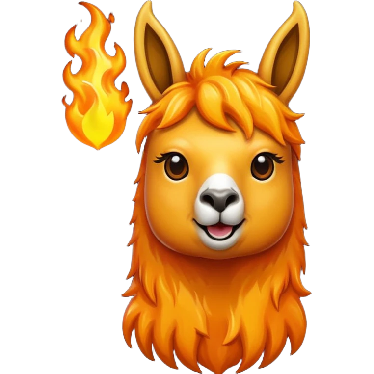 una llama de fuego que tenga en la mano un telefono emoji
