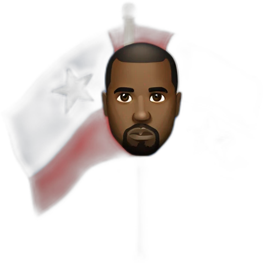 kanye west and serbian flag emoji