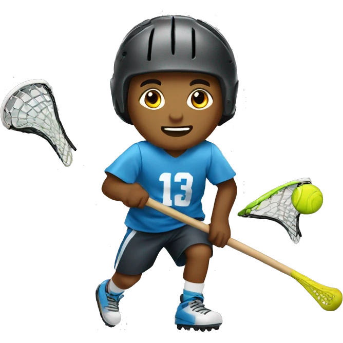 Boy playing lacrosse emoji