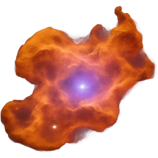 nebula in cosmic space orange emoji