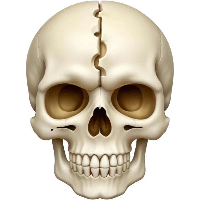 A skull split in half emoji