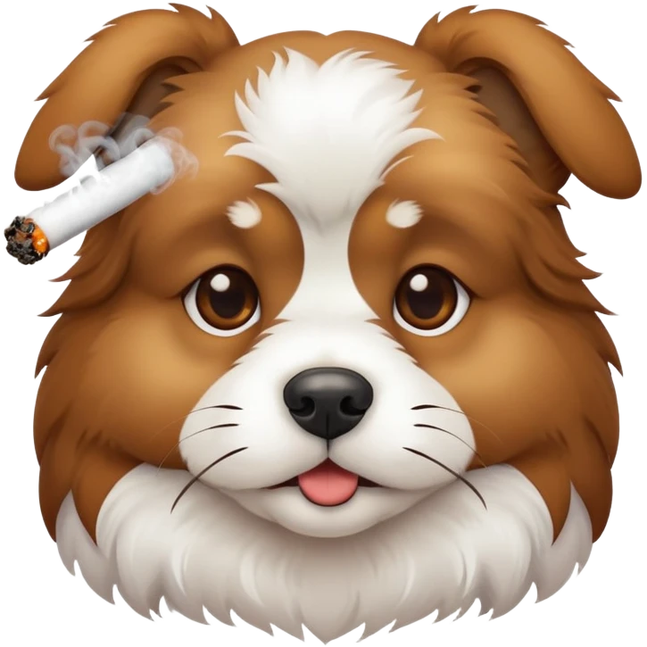 Dog smoking  emoji