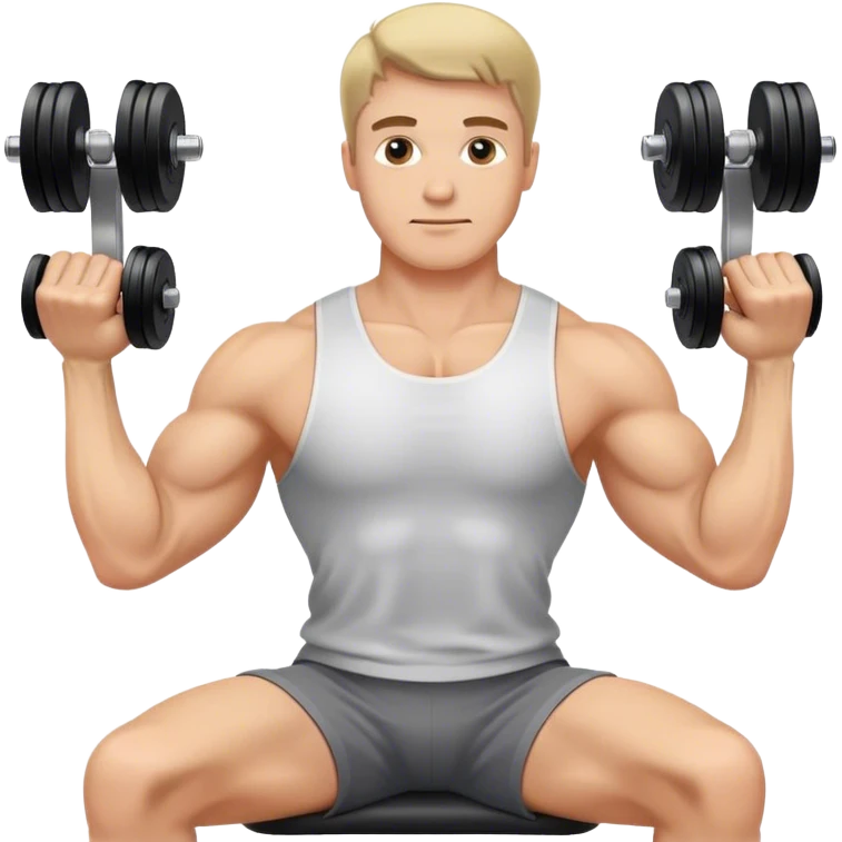 man seated dumbbell wrist curl emoji