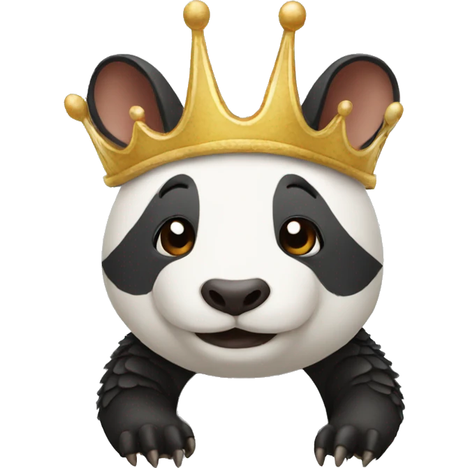 Panda armadillo crown emoji