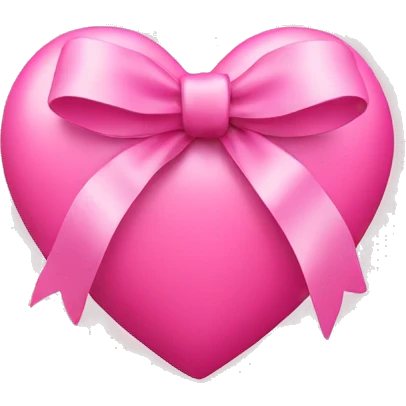 Pink heart with bow  emoji