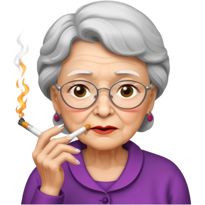 Grandma smoking emoji