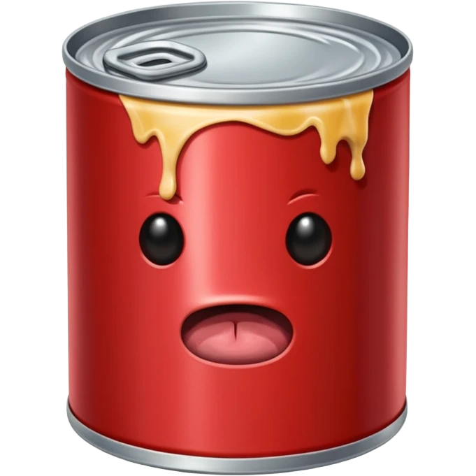 tin can with meat, no face emoji