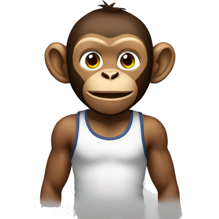 A monkey with tanktop emoji