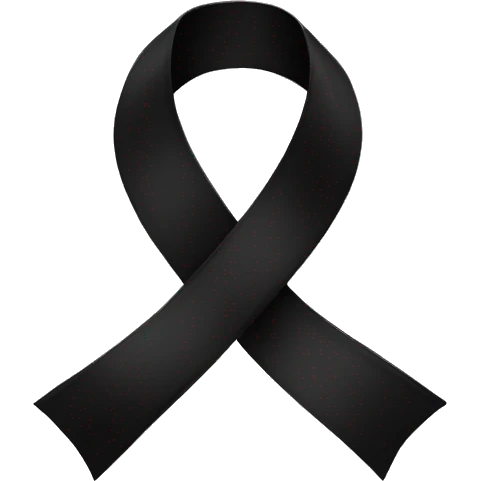 black ribbon emoji
