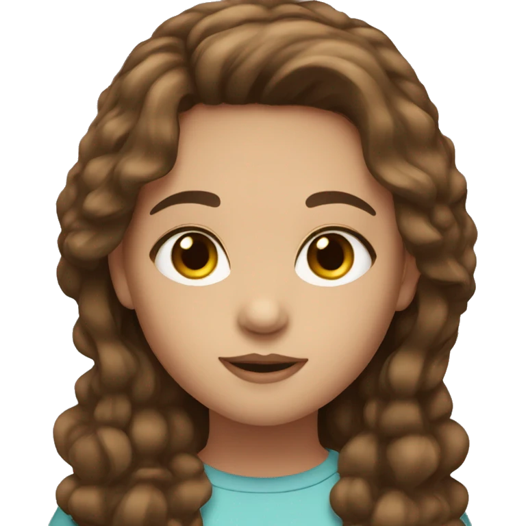 Twin girls brown hair and brown eyes emoji