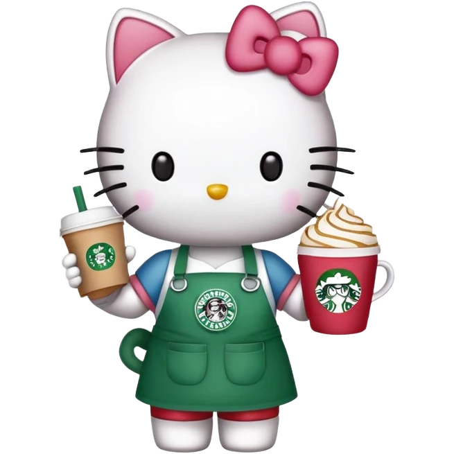 Hello kitty Starbucks emoji
