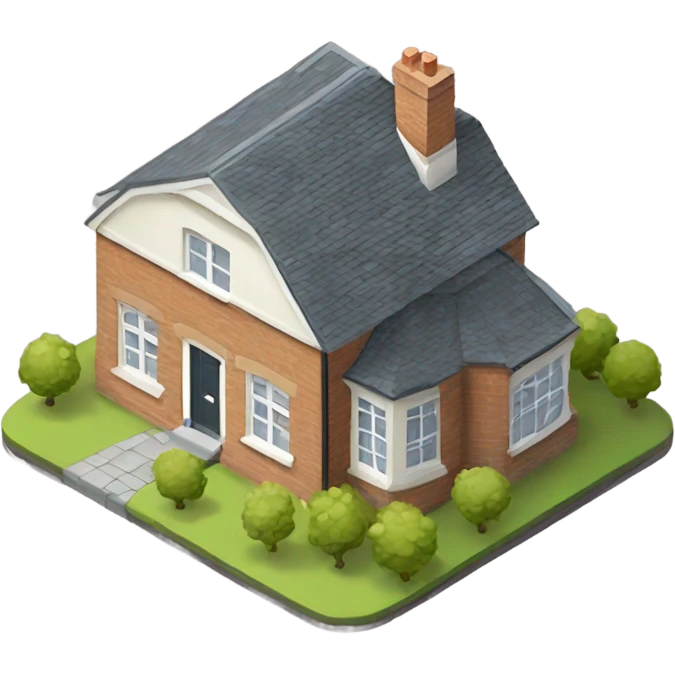 isometric british house emoji
