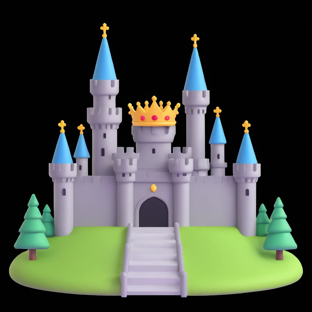 king and queen, castle background emoji