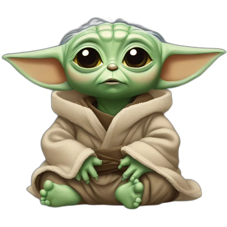 baby yoda sitting cross-legged emoji