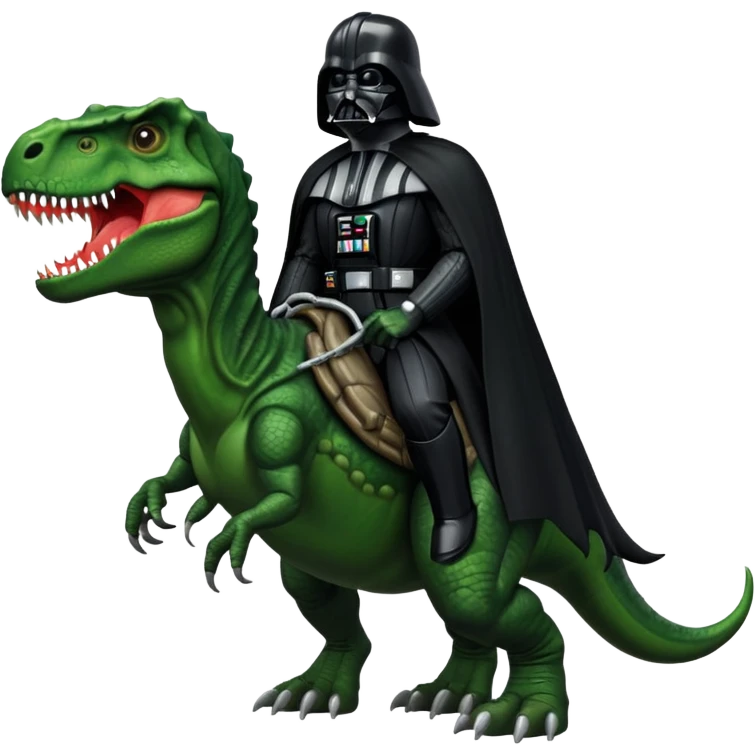 Darth Vader riding trex emoji