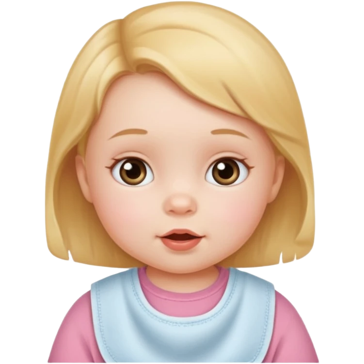 girl baby with bib emoji