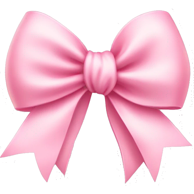 light pink ribbon bow emoji