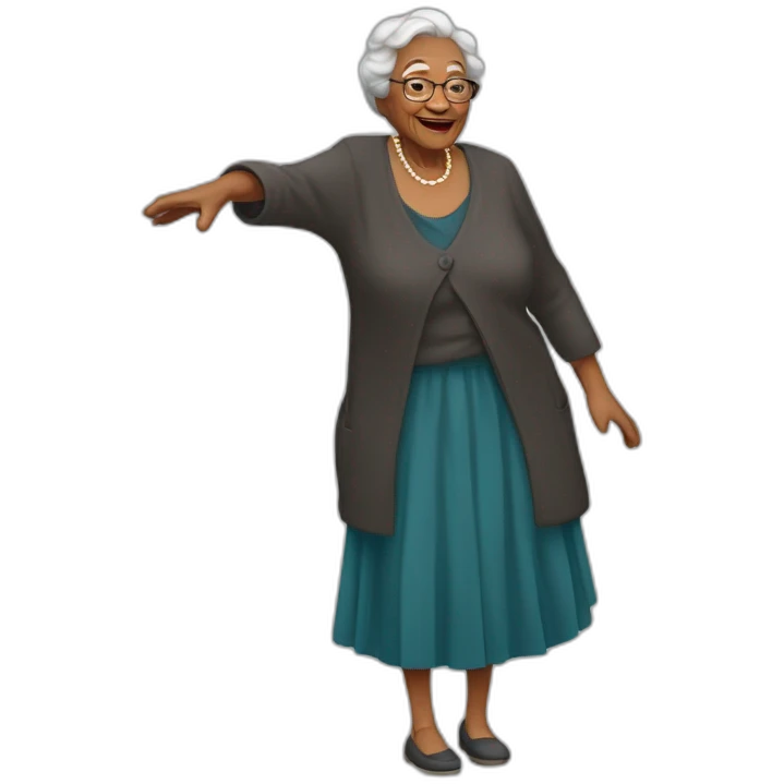 Grand mère qui danse emoji