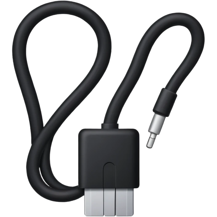 Big cable black riffled emoji