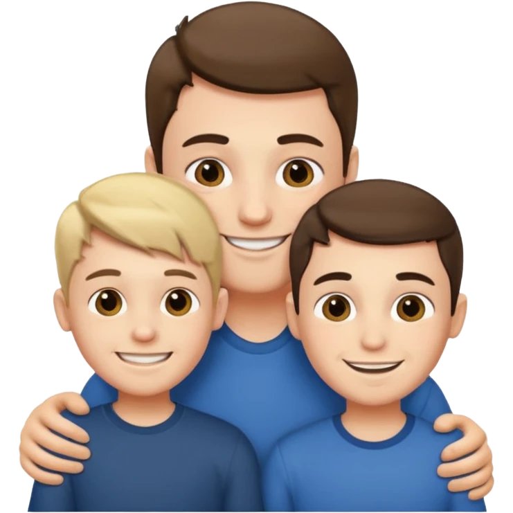 Chldren boy with papa same person emoji