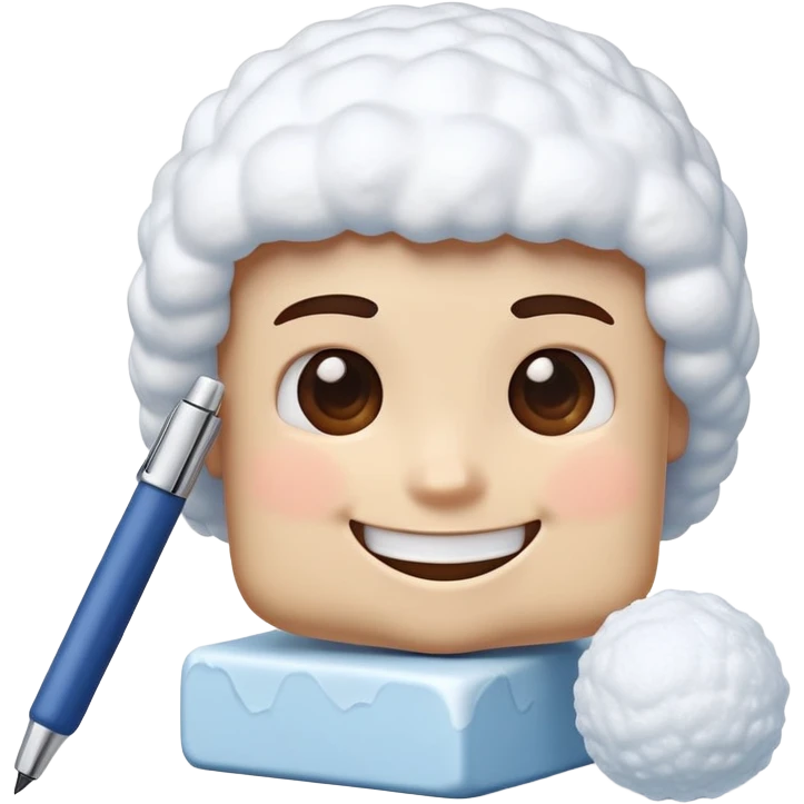 ￼ Pen, eraser, blocky, and snowball being a funniest doings emoji