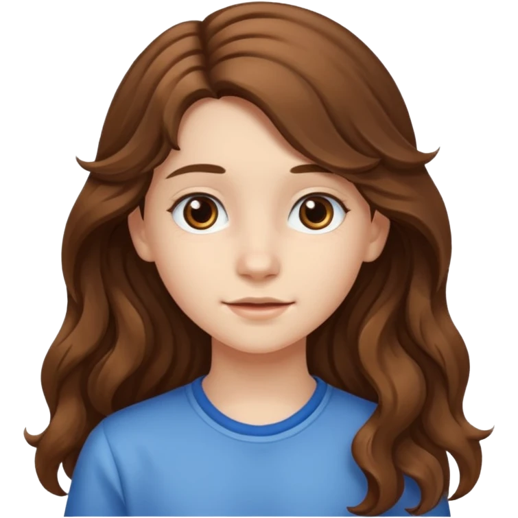 ahora hazme una nina blanca de 14 anos y que tenga el pelo cafe largo y ondulado emoji