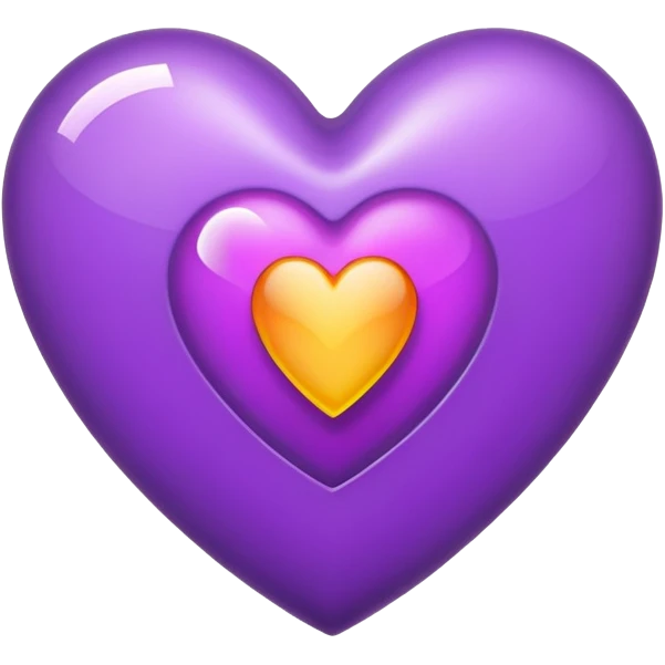 The Letter “i” inside a Purple Heart emoji