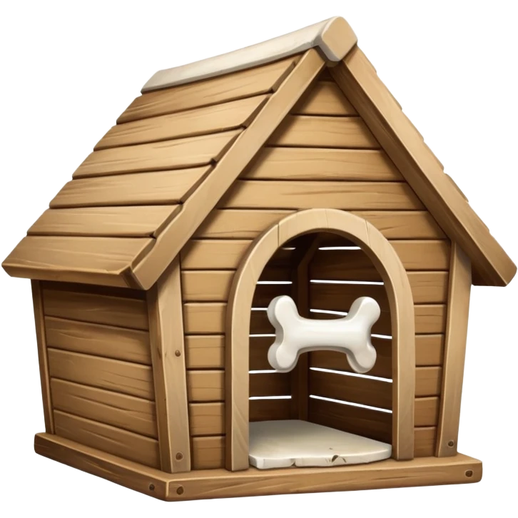 Doghouse with bone sign emoji