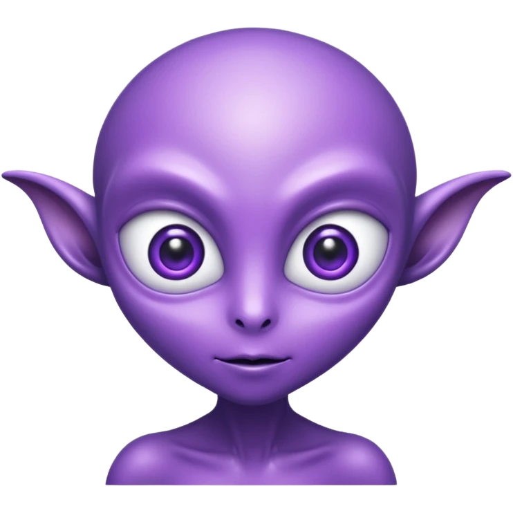 glitter purple alien emoji