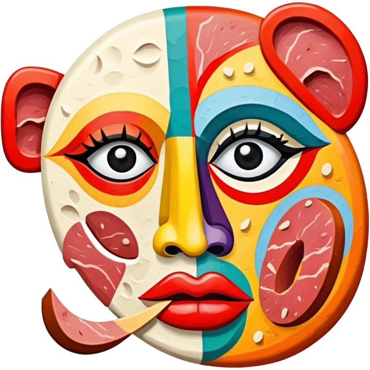 picasso abstract art SPAM MEAT face painting emoji