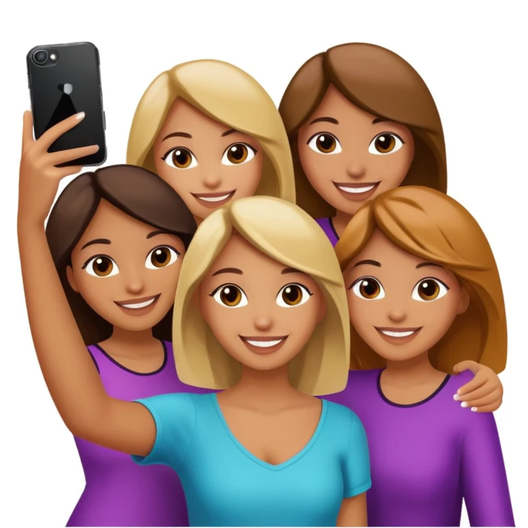 girls taking selfie in club emoji