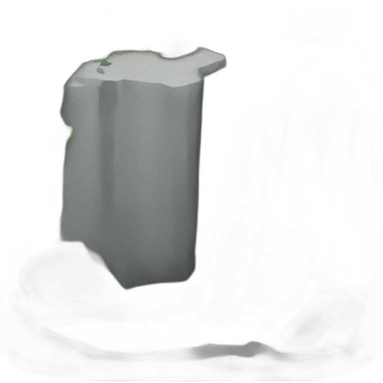 water spring with black stone 2.5D emoji