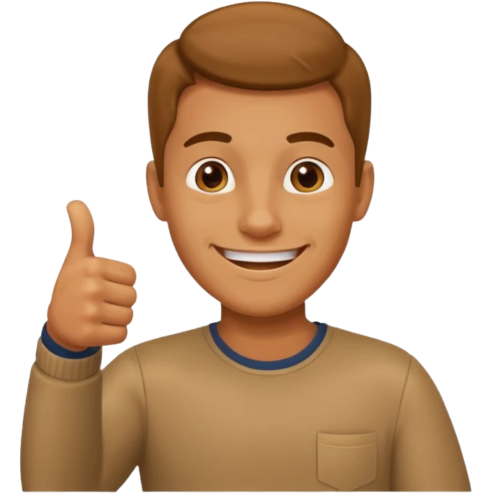 man giving a thumbs-up emoji