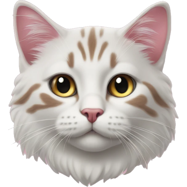 kulaklarında pembe kurdeleler olan kedi emoji
