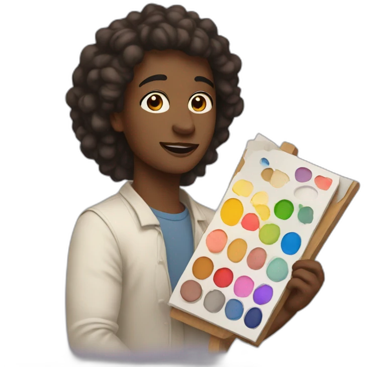artist with color palette  emoji