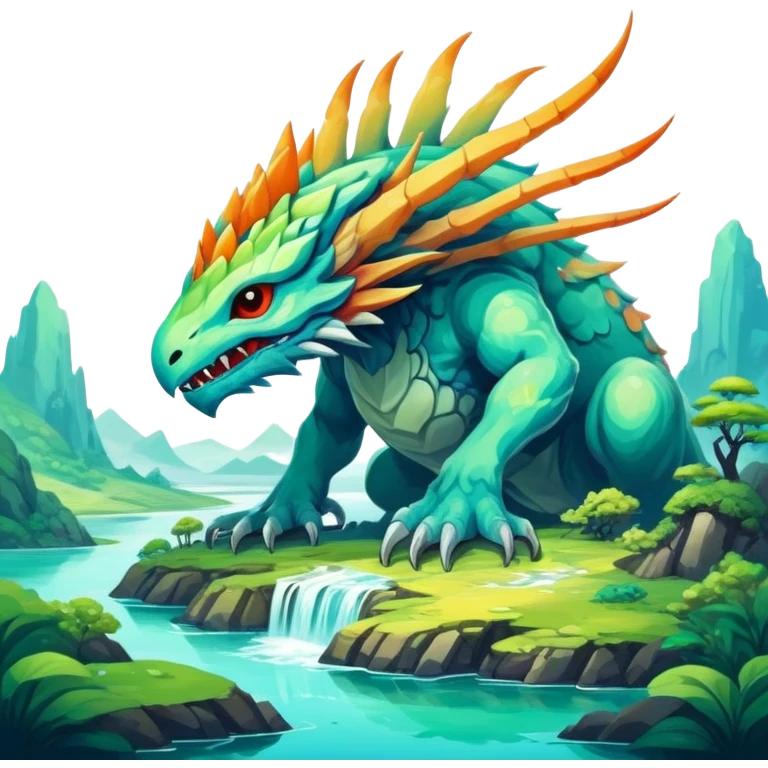  Epic painted artistic abstract complex detailed aesthetic-Fakémon-creature-scenery emoji