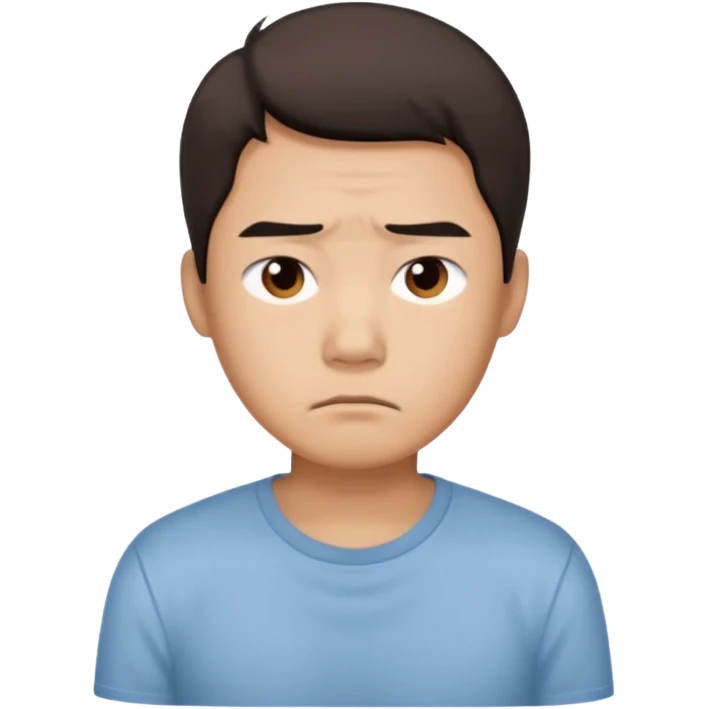 create image of chinese man in 1980 year, looks poor, sad, looking straight and tired emoji
