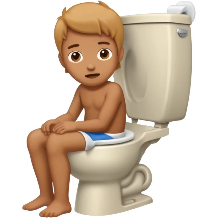 Pooping on a toilet emoji