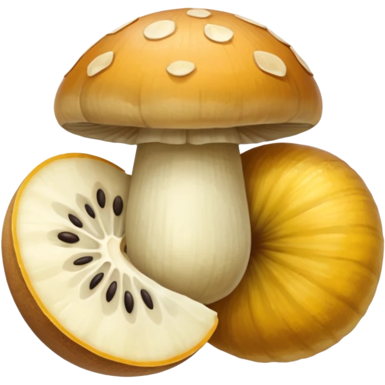 Crea un emoji de champiñones rebanados  emoji